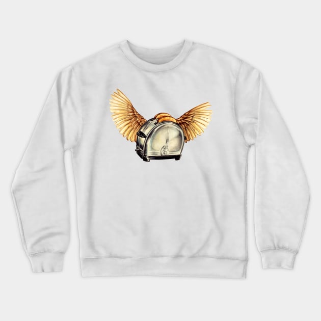 Flying Toaster Crewneck Sweatshirt by KellyGilleran